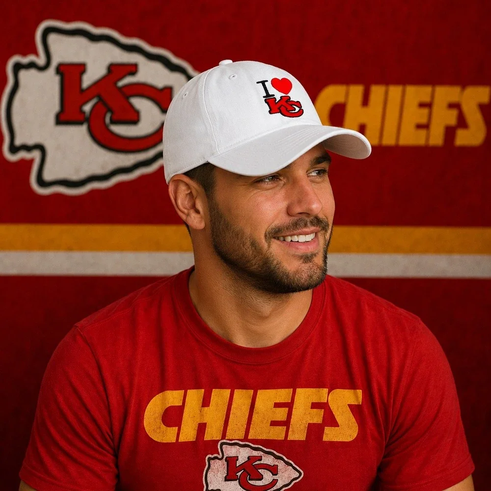 Kansas City Chiefs‎ Men White cap Design with 